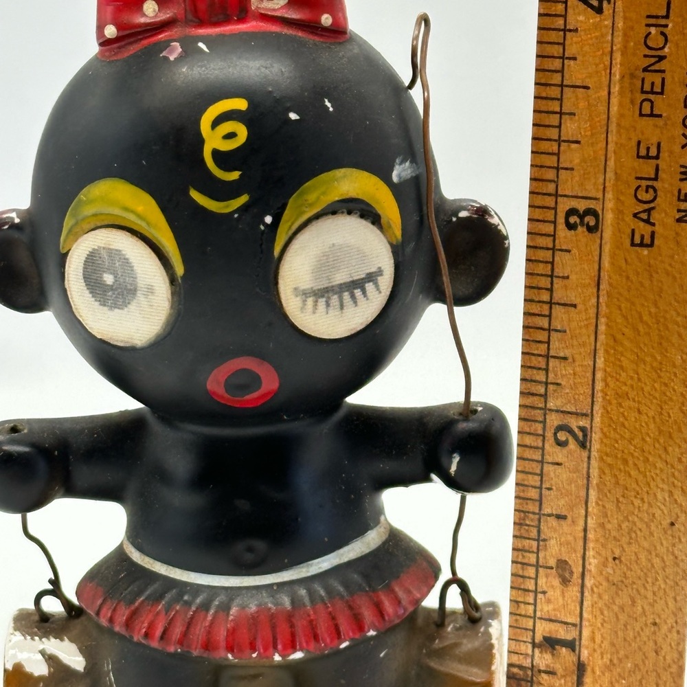 Vtg 50s 60’s Japan Winky Blinky Dakko Figurine Kitschy Eyes - Picture 5 of 5